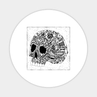 HomeSchoolTattoo Mechanical Skull Magnet